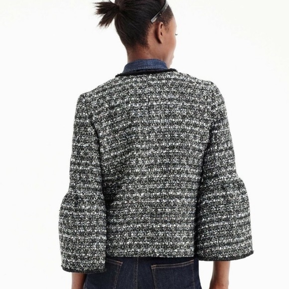 NWT J. Crew Lady Jacket in Black Sequin Tweed - Picture 2 of 9